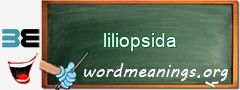 WordMeaning blackboard for liliopsida